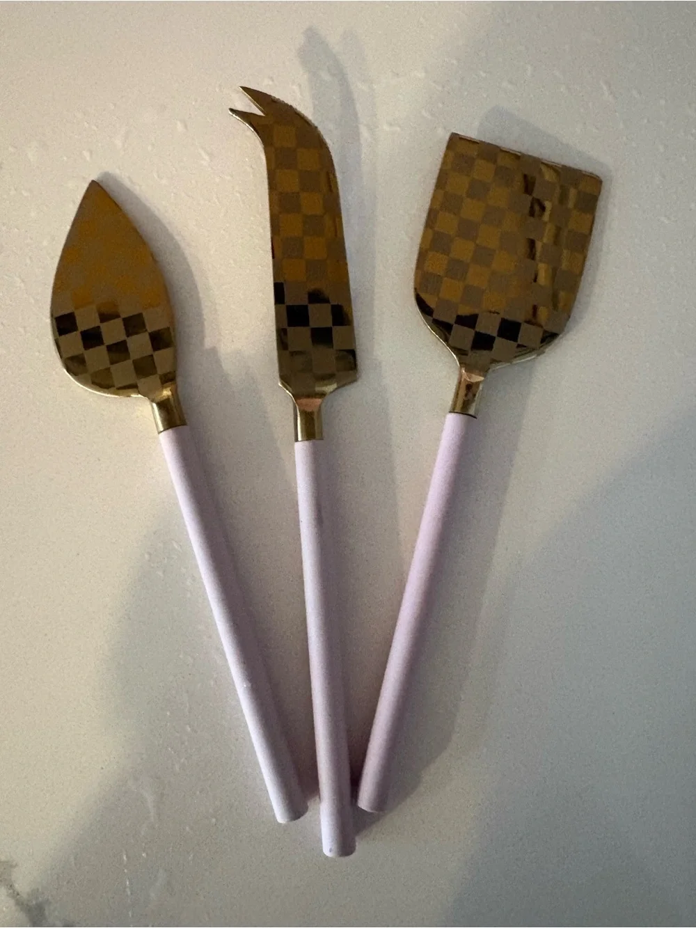 McKenzie Childs rosy check set of three new without box, cheese tools